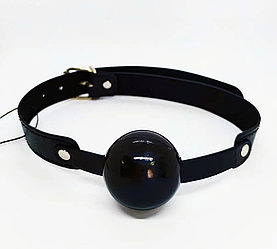 Кляп із кулькою DS Fetish Ball gag rubber black, 5 см.