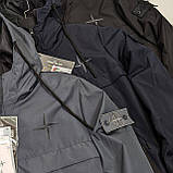 Чоловіча куртка вітровка Stone Island CK7490 чорна XL, фото 7