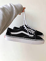 Женские кроссовки Vans Old Skool Black/White вансы ванс