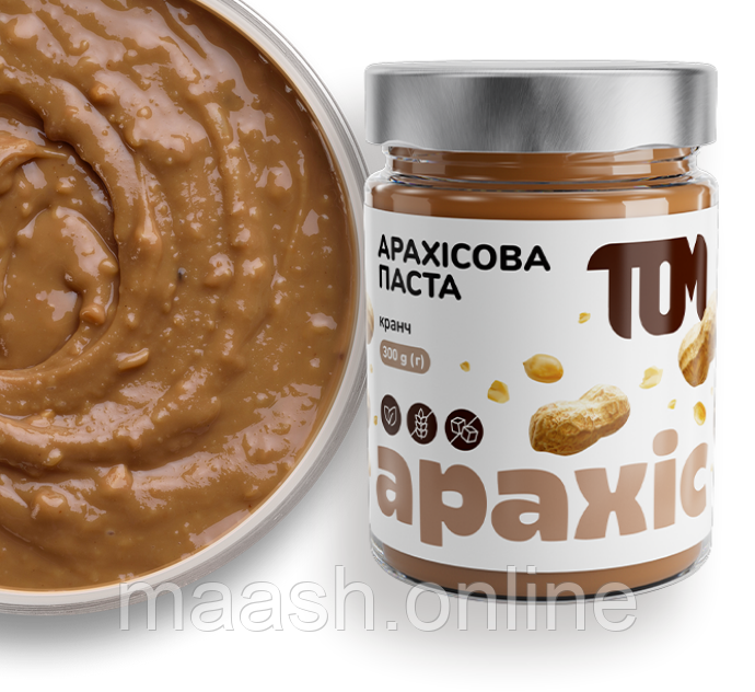 Арахісова паста кранч ТОМ, 300 г