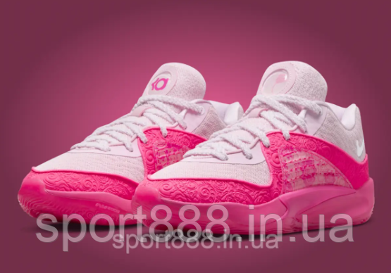 Рожеві KD 16 Aunt Pearl чоловічі жіночі баскетбольні кросівки 40.5