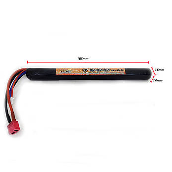 Акумулятор LiPo 11.1V 1000mah - stick 20-40C моноблок Т-конектор (VBPower) (для страйкболу), фото 3