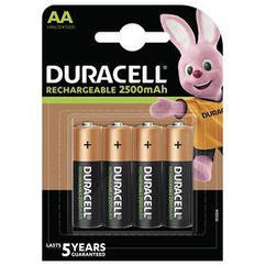 Акумулятор Duracell Rechargeable DX1500 Ni-MH AA/HR06 2500 mAh BL 4 шт.