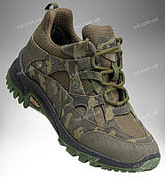 Кожаные тактические кроссовки на мембране / трекинговая демисезонная обувь для военных COGUAR Stimul (camo)