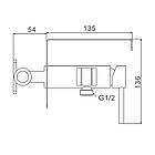 Змішувач для гігієнічного душу FRAP прихований хром латунь F7516, фото 7