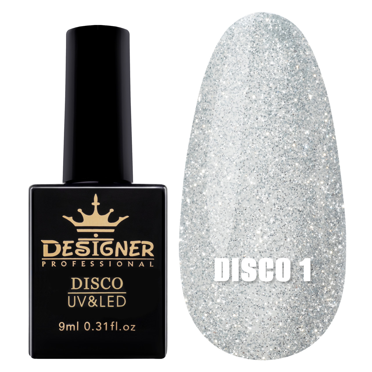 Гель-лак Designer Professional Disco Gel Polish, 9 мл, 01