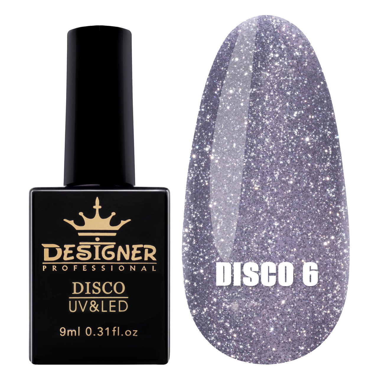 Гель-лак Designer Professional Disco Gel Polish, 9 мл, 06