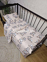 Детское постельное белье в кроватку 3 предмета, сменный комплект белья в кроватку Кидс