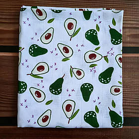 Дитяча двошарова муслінова пелюшка для новонароджених 90 х 80 см BST Зелений