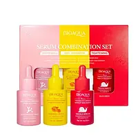 Подарунковий набір сироватк для шкіри обличчя Bioaqua Serum Combination Set 3 шт. х 30ml