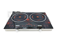 Електрична інфрачервона плита настільна, побутові електроплити, двокомфоркова електроплита настільна