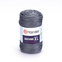Пряжа темно-серый (№159) Macrame XL Yarnart Макраме хл ярнарт 250гр 130м полиэфирный шнур для сумки