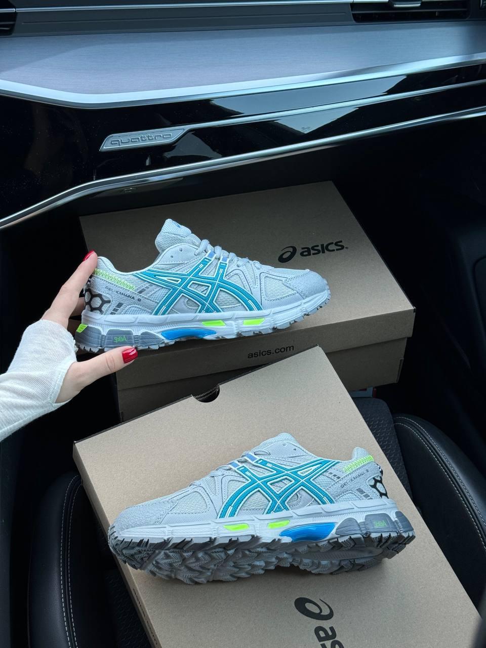 Женские кроссовки ASICS Gel Kahana 8 Gray Mint серые повседневные ...
