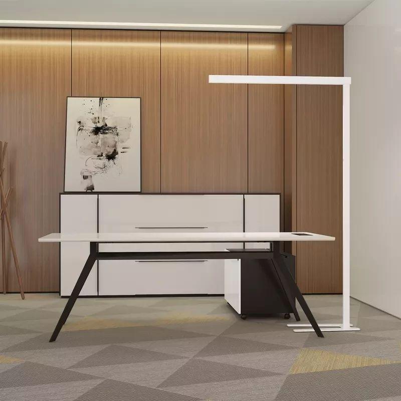 Підлогова LED лампа (торшер) Біла без мерехтіння та з низьким рівнем UGR<16 (антивідблиск - комфорт для зору), фото 1