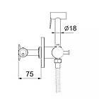 Змішувач для гігієнічного душу GAPPO прихований хром латунь G7290, фото 9