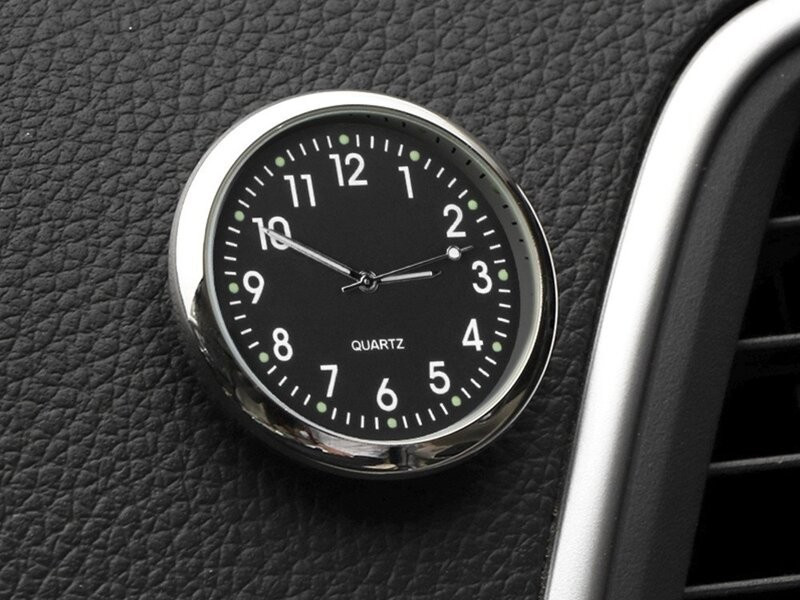 Автомобильные часы Elegant Кварцывые часы в авто Черный цыферблат - фото 3 - id-p2155382239