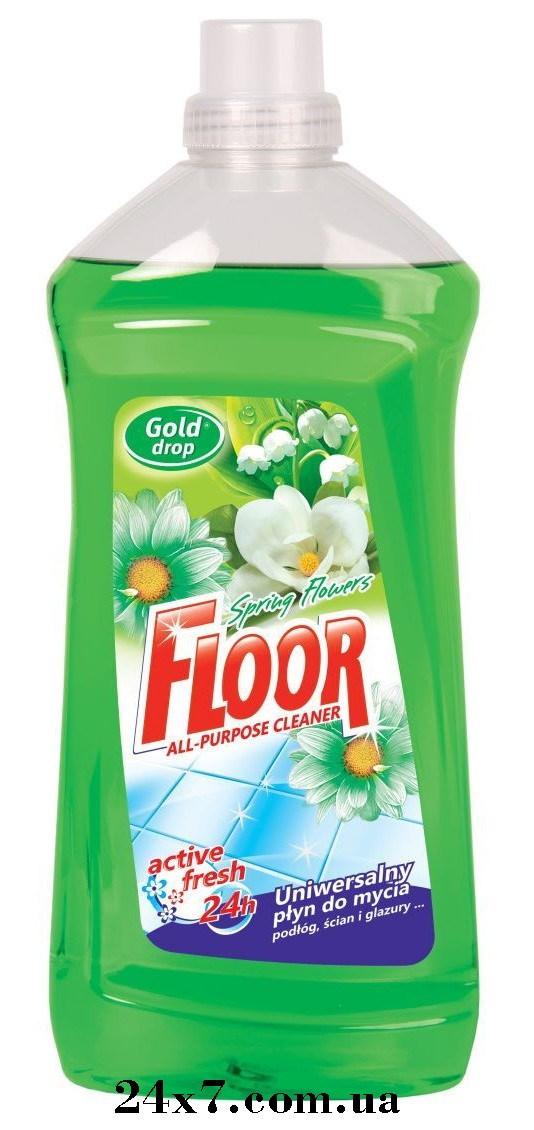 Універсальний засіб для очищення підлоги та стіни з силіконом Floor Весняні квіти 1500 мл, фото 1