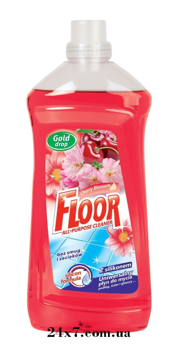 Універсальний засіб для очищення підлоги та стіни з силіконом Floor Цвіт вишні 1500 мл
