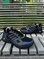 Чоловічі бігові кросівки Adidas Run Falcon, незвичайні спортивні кроси для бігу в сіточку
