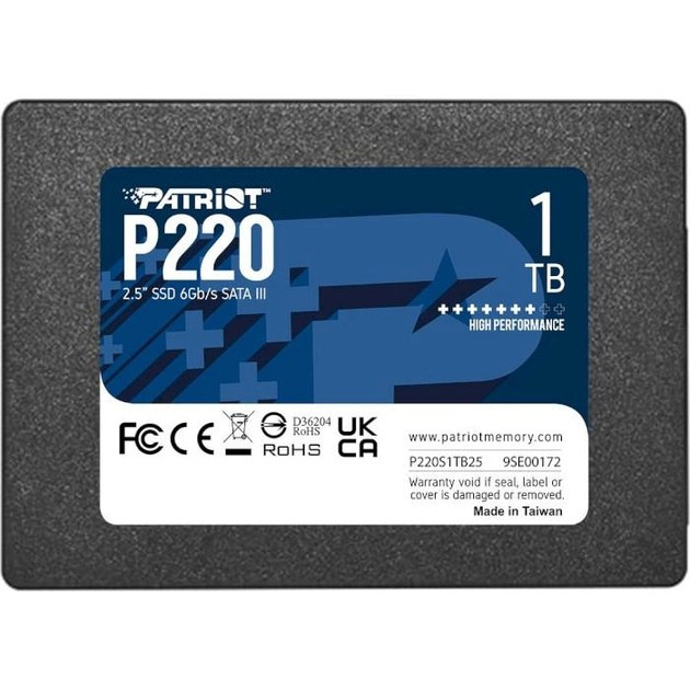 SSD диск 2.5" SATA 3 PATRIOT P220 1Tb
