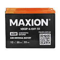 Тяговая аккумуляторная батарея AGM MAXION MXBP 6-EVF-55 (12V, 55Ah)