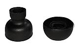 Амбушюри силіконові насадки для вакуумних навушників та гарнітур овальні, 3 пари, розмір S/M/L чорні, фото 5
