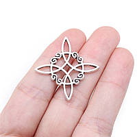 Конектор Finding Підвіска кулон ромб кельтські вузли Античне срібло 30 мм х 30 мм