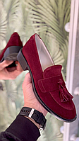 Яркие женские туфли из натуральной замши на низком ходу, цвет любой размеры от 36 до 41