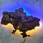 Дерев`янний настінний годинник з підсвіткою "Прикордонник ЗСУ", фото 3