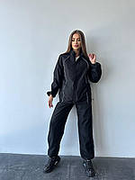 RAY Женский спортивный костюм двойка ветровка на молнии и штаны (черный, синий, малиновый); размер: 42-44,