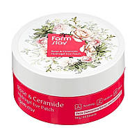 Гидрогелевые патчи с керамидами и розой Rose and Ceramide Hydrogel Eye Patch FarmStay 60 шт UN, код: 8164297