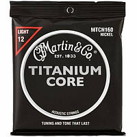 Струны для акустической гитары Martin MTCN160 Titanium Core Light 12 55 UN, код: 6556085