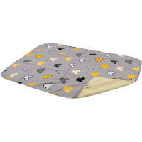 Пеленки для младенцев Еко Пупс Eco Cotton непромокаемая двухсторонняя 50х70 см Мишки на сером (EPG10N-5070mmg)