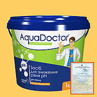 Химия для бассейна AquaDoctor pH Minus (Минус) 1кг. Средство для понижения, регулирования pH (Пш) Аквадоктор