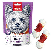 Лакомство для собак Wanpy Duck Jerky Rawhide Wraps 100 г (6927749820352) UN, код: 7803416