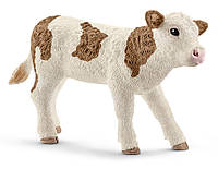 Игровая фигурка Schleich Теленка Симентальской породы 75х35х50 мм (6688033) PM, код: 8256220