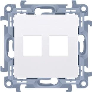 Адаптер інформаційний Simon 10 2xRJ45 Keystone, Білий (CKP2.01/11)