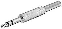 Штекер Goobay FreeEnd-Jack 6.3mm M конектор Stereo Metal+Protect срібний (75.01.1037) FT, код: 7455632