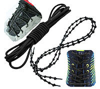 Комплект шнурки для обуви универсальные, эластичные и шнурки для обуви с узелками универсальн DS, код: 2481039