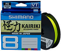 Шнур Shimano Kairiki 8 PE Yellow 150м 0.10мм 6.5кг 14lb (2266-97-00) VA, код: 6718281