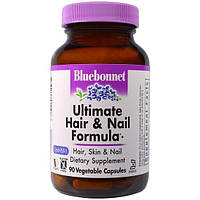 Комплекс для кожи волос ногтей Bluebonnet Nutrition Ultimate Hair Nail Formula 90 Veg Caps FT, код: 7682863