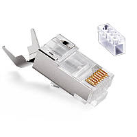 Конектор мережевий Lucom FreeEnd-RJ45 STP7 конектор cat.7 Gold up to 23AWG срібний (62.09.810 PK, код: 7455162