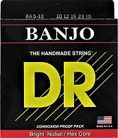 Струны для банджо DR BA5-10 Banjo Nickel Plated 5 Strings 10 23 FT, код: 6555787