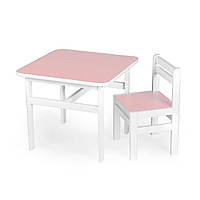 Стіл + стільчик дитячий, колір - рожевий DS-SP04