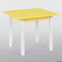 Столик 60 * 60 колір жовтий, квадратний висота 52 см, вага 7 кг, "Ігруша"