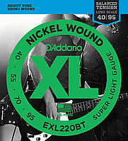 Струны для бас-гитары D Addario EXL220BT Balanced Tension Nickel Wound Super Light 4-String B PM, код: 6556000