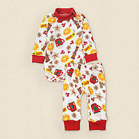 Детский комплект боди Dexters и штаны с принтом cinnamon 74 см красный белый (131545768459) PK, код: 8329865