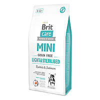Корм Brit Care Grain Free Mini Light Sterilised сухой беззерновой для стерилизованных собак с PM, код: 8451313