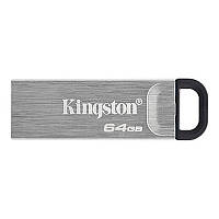 Флеш-накопитель USB3.2 64GB Kingston DataTraveler Kyson Silver Black (DTKN 64GB) PM, код: 6714440