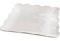 Набор тарелок 2 штуки White Lace 25x25см квадратные DP218714 BonaDi PM, код: 8383734